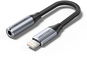 Redukce Vention Cotton Braided Lightning Male to 3.5MM Earphone JackAda pter 0.1M Gray Aluminum Alloy Type - Redukce