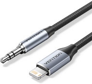 Vention Cotton Braided Lightning Male to 3.5MM Male Cable 1M Gray AlloyType Aluminum - Adapter