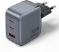 Vention 3-Port USB (C+C+A) GaN Charger (70W/70W/22.5W) EU-Plug Gray - Nabíječka do sítě