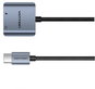 Adapter Vention Cotton Braided USB-C Male to 3.5mm Female Audio Digital Signal Converter PD 60W 0.1M Gray - Redukce