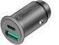 Vention Rapid 2-Port Car Charger (PD3.0 + QC3.0) 25W Gray Mini Style Aluminium Alloy Type - Autós töltő