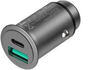 Vention Rapid 2-Port Car Charger (PD3.0 + QC3.0) 25W Grey Mini Style Aluminium Alloy Type - Car Charger
