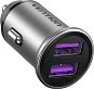 Vention Two-Port USB A+A (30W/30W) Car Charger Gray Mini Style Aluminium Alloy Type - Car Charger