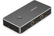 Vention 2 in 1 Out HDMI + USB-B + USB-A KVM Switch Black Metal Type - Prepínač