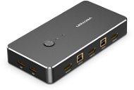 Vention 2 in 1 Out HDMI + USB-B + USB-A KVM-Switch Black Metal Type - Switch