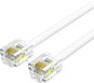 Vention Flat 6P4C Telephone Patch Cable 2M White - Telephone Cable 