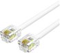 Telephone Cable  Vention Flat 6P4C Telephone Patch Cable 10M White - Telefonní kabel