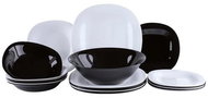 LuminArc Dining set CARINE 19 pcs WHITE/BLACK - Dish Set