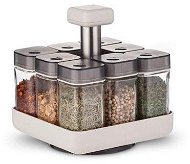 BANQUET Set of Spice Containers QUADRA 100ml, 9pcs, grey - Spice Container Set