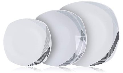 BANQUET Set of square TRINITY plates, 18pcs - Dish Set - Main image
