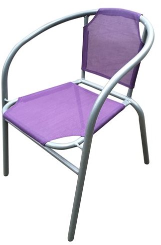 HAPPY GREEN Steel armchair, purple - Garden Armchair - Main image