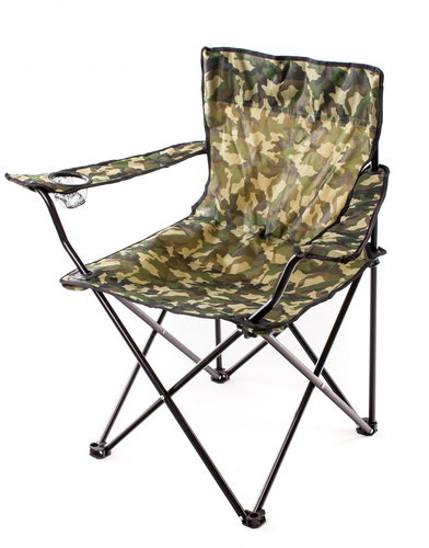 HAPPY GREEN Fishing chair FISH, camouflage (camouflage pattern) - Camping Armchair - Main image