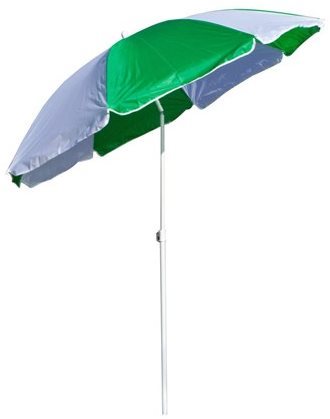 HAPPY GREEN Csuklós strandnapernyő - 180 cm, zöld-fehér