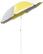 HAPPY GREEN Beach parasol with hinge 180cm, yellow-white - Sun Umbrella