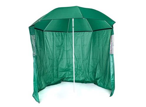 HAPPY GREEN Slunečník zahradní s boční stěnou, zelený 230cm - Slunečník - Hlavní obrázek