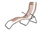 Garden Lounger HAPPY GREEN Beach Chair SAMOS, brown stripes - Zahradní lehátko