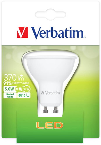 Verbatim 5W LED GU10 4000K - LED Bulb - Main image