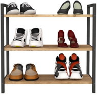 VerdeDesign NAMUR 3 SR shoe rack, pine / black - Shoe Rack