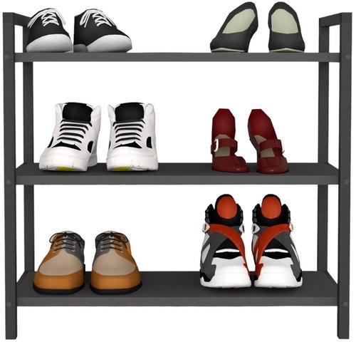 VerdeDesign NAMUR 3 SR regál na boty, antracit / černý - Shoe Rack - Main image