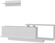 VerdeDesign TV stolek Askos + police, bílý - TV stolek