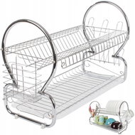 Verk Two-tier dish drainer silver, 37,5 × 67 × 24 cm - Draining Board