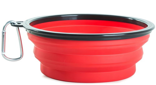 Verk 19268 Foldable travel bowl 400 ml red - Travel Bowl for Dogs and Cats - Main image