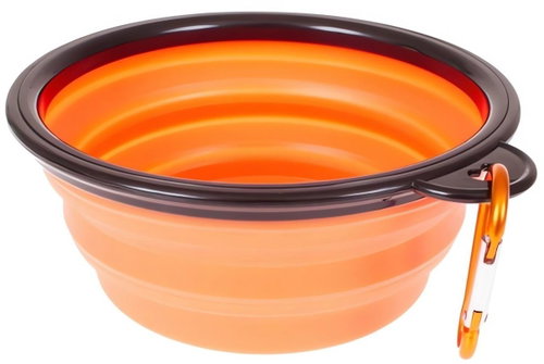 Verk 19269 Travel bowl foldable 800 ml orange - Travel Bowl for Dogs and Cats - Main image