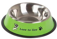 Verk 19393 Dog bowl metal, 1000 ml, green - Dog Bowl