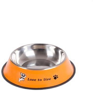Verk 19393 Dog bowl metal, 1000 ml, orange - Dog Bowl