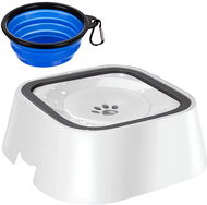 Purlov 24342 Miska na vodu pro psy 1,5 l bílá + cestovní miska - Miska pro psy