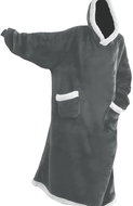 Verk 24557 TV hoodie long, oversize, grey - Wearable Blanket