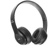 Bezdrôtové slúchadlá Verk 04110 Bluetooth slúchadlá P47, bezdrôtové slúchadlá s mikrofónom a MP3 prehrávačom čierne - Bezdrátová sluchátka