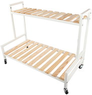 Verk 27398 Flower stand on wheels, two levels, white - Flower Stand