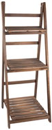 Verk 27396 Staircase flower stand, 3 shelves, 107 × 40 cm, brown - Flower Stand