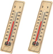 Verk 07183 Outdoor thermometer 21 cm wooden, 2 pcs - Outdoor Thermometer