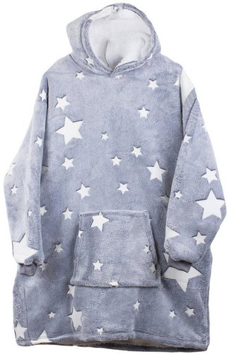 Verk TV hoodie XXL shining stars grey - Wearable Blanket - Main image