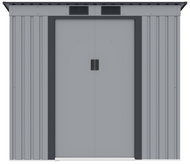 VESPAGARDEN Prescot B 261 × 121 × 176 cm / 3.16 m2 light grey - Garden Shed