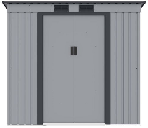 VESPAGARDEN Prescot B 261 × 121 × 176 cm / 3.16 m2 light grey - Garden Shed - Main image
