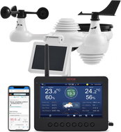 Vevor Wi-fi weather station 7 in 1 TFT display, wind speed/direction and rain sensor with UV - Weather Station