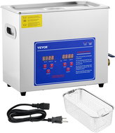 Vevor Stainless steel ultrasonic cleaning machine, digital heater with timer 6 l / 300 W - Ultrasonic Cleaner