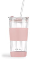 Vialli Design Termohrnek s brčkem 600 ml, růžový, FUORI 30411 - Thermal Mug
