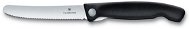 Victorinox skladací desiatový nôž Swiss Classic, čierny, vlnité ostrie 11 cm - Kuchynský nôž