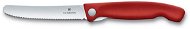 Victorinox Klappbares Snackmesser Swiss Classic, rot, gewellte Klinge 11cm - Küchenmesser
