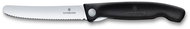Victorinox Folding snack knife Swiss Classic, wavy blade black - Kitchen Knife