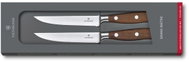 Victorinox Grand Maitre Serrated Steak Knife Set, 2 Pcs, 12 cm, Wood, Gift Box - Knife Set