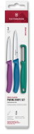 Victorinox Swiss Classic Paring Knife Set with I-Peeler, Green/Purple/Blue, Box, 3pcs - Knife Set