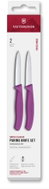 Victorinox Swiss Classic, paring knife set, 8 cm, straight / wavy, pointed tip, purple, box, 2 ks - Knife Set