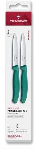 Victorinox Knife Swiss Classic, paring knife, 2 pcs, 10 cm, straight, black, box Main image Victorinox Knife Swiss Classic, paring knife, 2 pcs, 10 cm, straight, black, box - Set - Main image