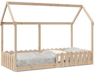 vidaXL Children's house bed 90 × 200 cm 850686, Brown - Bed