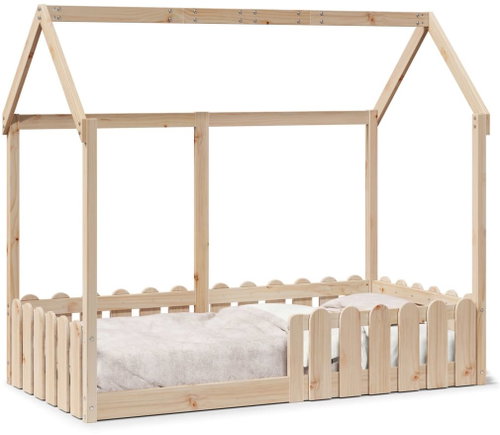 vidaXL Children's house bed 80 × 160 cm 850695, Brown - Bed - Main image